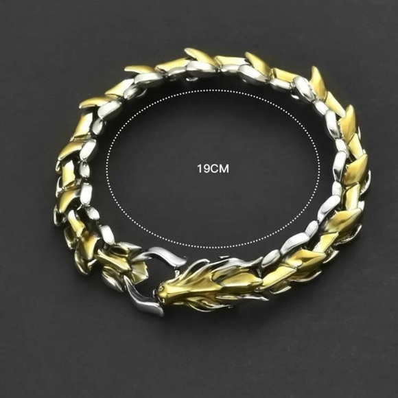 🐉Host Pick🐉 Sliver and Gold Coloured Dragon Bracelet - Picture 7 of 8